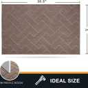 PURRUGS Dirt Trapping Door Mat 24" x 35.5", Non-Slip Machine Washable Entry Rug, Dog Doormat, Indoor Front Door Mat, Super Absorbent Entryway Rug for Muddy Shoes & Paws, Grayish Brown