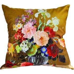 European Vintage Floral Still Life Throw Pillow Cover, 18x18 Inch Double-Sided Printed Decorative Cushion Case for Living Room Bedroom Sofa Chair Car Home Decor (3070 Brown)