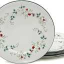Pfaltzgraff Winterberry 10-1/2-Inch Dinner Plates, Set of 4, White