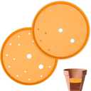 Lettry 2Pcs Round Planter Insert, 12" Orange Planter Insert, Durable Plastic Disk with Drainage Holes for Place Inside Planters to Use Less Potting Soil for Tall Flower Pots Plant Containers (12inch)