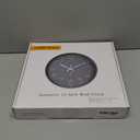 jomparis Wall Clock 12 Inch Non-Ticking Silent Battery Operated Round Wall Clock Modern Elegant Simple Style Clock for Home Office Kitchen Bedroom Living Room (Gray)