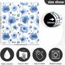 Blue Anemone Flower Dishwasher Magnet Cover Water Resistant Refrigerator Magnetic Cover Kitchen Decor 23" W x 26" H Inch, one size