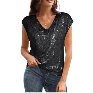 GRACE KARIN V Neck Sequin Short Sleeve Tops for Women Elastic Sparkly Tank Top for Party
2XL GRACE KARIN V Neck Sequin Short Sleeve Tops for Women Elastic Sparkly Tank Top for Party
2XL