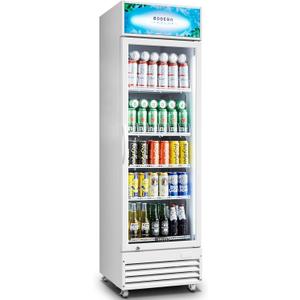 BODEGA BODEGACOOLER Commercial Beverage Refrigerator with Glass Door,12.5 Cu.Ft Drink Refrigerator,Upright Large Display Merchandiser Beverage Bar Cooler Hold Beer,Soda Drinks,Wine with LED Light Box