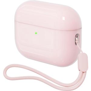 Case for AirPods Pro 3 Never-Sretch-Out DamonLight Shock-Proof Protective Semi Hard Silicone Case Compatible with Apple Airpods Pro 3rd Generation (Pink)