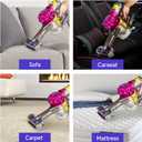 2 Pack Compatible with Dyson vacuum cleaner roller brushes V7 V8 V10 V11 V15 V10S and V12 models (blue washable nylon bristles)