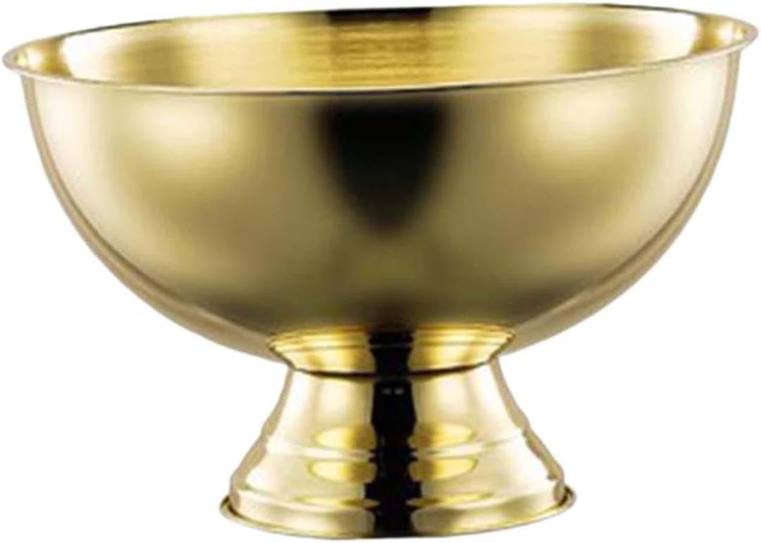 Stainless Steel Ice Bucket Practical Reusable Ice Cube Container Beverage Bin Wine Cooling Bucket for Restaurant Bar Cocktail, Gold, 39cmx18.5cmx25cm