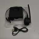 Trucker Bluetooth Headset with Microphone, Wireless Cell Phone Headset with Noise Canceling Mic Charging Base Mute Function for Home Office Call Center Skype (Black&Silver)