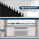 Window Air Conditioner Side Panels Kit,17" H x 19-1/4" W Extra Wide Window AC Side Panel,Air Conditioner Side Panels for 5,000-14,000 Btu Window AC Units,2 Pack