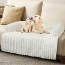 Wn's Day Luxurious Dog Couch Bed, Washable Calming Dog Couch Cover, Removable Couch Protector for Dogs, Waterproof Sofa Bed, Pet Bed Mats for Couch, Pet Couch Covers for Sofa(White, XL) (X-Large(45*37*6 In))