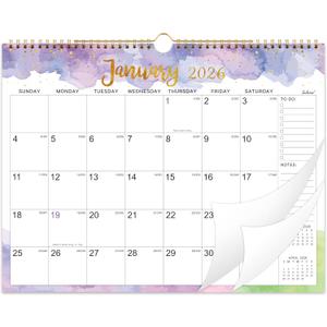 2026 Calendar - 2026 Wall Calendar, 15" x 11.5", Jan. 2026 - Dec. 2026, 2026 Wall Calendar 12 Month with Twin-Wire Binding, Large Blocks, Julian Dates, Perfect Organizer for Home & Office
