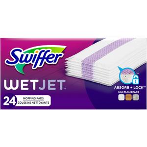 Swiffer Wet Jet Mop Cleaning Pads Refill, Floor Cleaner for Mopping Wood, Laminate, Tile in Home, Bathroom, Kitchen, All Purpose Multi-Surface Spray Mop Pad for Floor Cleaning, 24ct