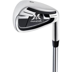 MAZEL Golf Individual Iron 4 Golf Iron with Steel Shafts for Right Handed Golfers (Stainless Steel, Black Silver, 4 Iron, Stiff, Right)