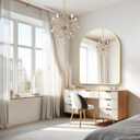 FORBATH Large Arched Wall Mirror 48x36 Inch, Gold Arch Bathroom Mirror with Aluminum Frame, Arched Mirror for Dresser, Fireplace,Entryway,Home Decor,Hanging or Leaning Against Wall
