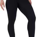 Yogalicious Squat Proof Fleece Lined Legging High Waisted Thermal Winter Running Pants for Women (Black, L)
