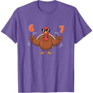 Funny 67 Thanksgiving Shirt Middle School 6 7 Funny 67 Meme T-Shirt, Size: S