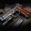 Cool Hand Grips for Beretta 92 FS, 92/96 Full Size, m9, 92a1, 92 INOX, High Polished Wood, Gold Screws Included, 1/4'' Thin