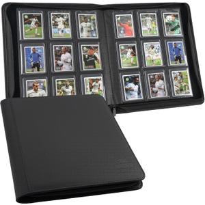 Toploader Binder, 9-Pocket Pages Sleeves Hold up 288 Cards, Toploader Hard Cases,Toploader Card Binder for MTG, TCG, Sport Card, Game Cards, Durable Sleeves for Storage & Display(Black)