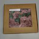 Dusty Rose Artificial Flowers 25pcs, Dusty Rose Flowers for Centerpieces DIY Wedding Decorations, Real Looking Dusty Pink Flowers with Stems for Valentine's Day Dessert Table Decor