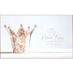 Dicksons Daughter of The Risen King Crown 14 x 8 Inch Wood Hanging Wall Plock Plaque