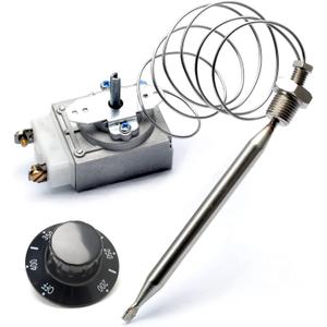 1175 Thermostat RX-1-36, 60125401 for Fryer 1/4" Mpt Stuff Box Compatible with Pitco 60125401 fit for Royal Range 3113, Deep Fryer Thermostat 200-400F