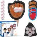 Toss and Catch Ball Game, Outdoor Toys for Kids, Beach Pool Yard Games for Teens & Family, Toddler Baseball Glove Birthday Gifts for 3 4 5 6 7 8+ Year Old Boys & Girls (4 Paddles & 6 Balls)