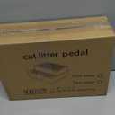 Elevated Cat Ramp for Litter Box, 2 Steps Cat Pedal Step Stool with Wooden Base, Detachable Double Layered Cats Litter Trapper, Suitable for Small&Elderly Cats, Non-Slip(Dark Grey)