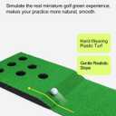Golf Putting Game Set for Indoor & Outdoor, Portable Golf Pong Putting Green Mat with 2 Putters, 2 Balls,12 Hole Covers, 1 Storage Bag for Home, Backyard, Office & Party