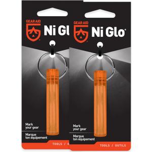 GEAR AID Ni Glo 2 UV Rechargeable Glowing Keychain Multi-Purpose Glow-in-the-Dark Accessory for Camping