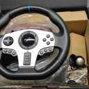 PXN PC Steering Wheel, V9 Universal Usb Car Sim 270/900 Degree Race Steering Wheel with 3-Pedals and Shifter Bundle for PC, Xbox One, Xbox Series X/S, PS4, PS3, Switch (Black)