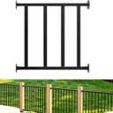 Metty metal orch and Deck Railing Kit, Aluminum Railing Kit, Finish Railing System for Outdoor Decks, Porches & Balconies (Black-1pack, 2Ft)