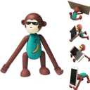 Cute Desk Accessory, Funny Desk Decor - Adjustable Phone Holder for Smartphones & Tablets (Green) (Golden,Green,Red,White,Yellow)