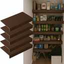 Walnut Wire Rack Covers 30x16 Inch 5-Pack Realistic Wood Grain, No Assembly for Pantry, Closet & Kitchen, Removable & DIY Trimmable