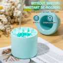 Mumufy Cylinder Silicone Decompress Ice Cube Molds Trays Lattice, Holds to 60 Ice Cubes, 3D Ice Maker Cup Press Type Easy Release Cup(Blue, White Gray,4 Pcs)
