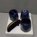 Navy Blue Gold Luxury Bathroom Accessories Set 4 Pieces,Vanity Countertop Ceramic Accessory Set for Bathroom Decor with Soap Dispenser,Toothbrush Holder, Tumbler,Soap Dish (Navy Blue)