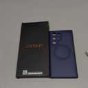 CANSHN Designed for Samsung Galaxy S22 Ultra Case [Full Camera Protection] [Compatible with MagSafe] Translucent Matte Shockproof Protective Phone Cover 6.8 Inch - Deep Blue