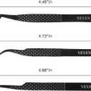 VEYES INC Lash Tweezers for Eyelash Extensions,Fiber Tip Tweezers Kit for Individual Classic and Volume Lash,3PCS Stainless Steel Lash Tweezers-Black