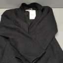 ELLEVEN Womens' Tweed Open Front Blazer Long Sleeve Jacket Notch Collar Fully Lined Casual Business Work Office Coat (Small, All Black)