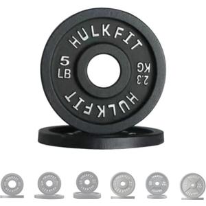 HulkFit 2-inch Olympic Steel Weight Plate with Anti-Rust Finish for Barbells & Plate Only Strength Training - Black