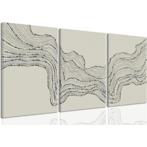 Black Woman Wall Art Fashion African American Women Wall Decor Trendy Abstract Black Girl Canvas Poster Prints Aesthetic Pictures for Bedroom Living Room, 3 Pc