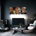 AXKXA 3 Pcs African American women canvas wall art prints fashion women vintage luxury glamour poster modern picture wall decoration painting for living room bedroom gallery 12x16 in unframed (Black Finger)