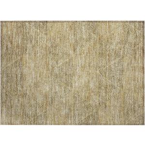 Addison Rugs Chantille ACN777 Gold 1'8" x 2'6" Indoor/Outdoor, Machine Washable, Easy Clean, Non Shedding, Bedroom, Living Room, Dining Room, Kitchen, Patio Rug