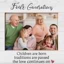 Four Generations Picture Frame 5x7, Family Photo Frame, Grandparents Gift Picture Frames, Grandma Grandpa Gift, Gifts for Grandparent, Gifts for Grandma