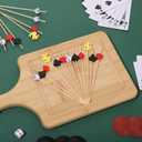 2 x 200Pcs Dice Cocktail Picks,4.7 Inch Casino Poker Toothpicks for Las Vegas Night Decorations Bunco Night Party Supplies,Style C