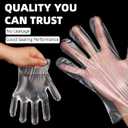 2 x 100 Pcs Disposable Food Prep Gloves, Clear Polyethylene, Lightweight Textured Grip, For Food Service, Kitchen Cooking, Baking, Grilling, Serving & Restaurants
