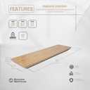 Natural Pine Floating Shelves - Bathroom & Bedroom/Living Room - Set of 2 (30x6.7x1.2 inch)