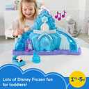 Fisher-Price Little People Toddler Toy Disney Frozen Elsas Ice Palace Musical Playset with Figures for Pretend Play Kids Ages 18+ Months, Medium (Black, M)