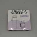 Collapsible Water Bottles Travel water bottle Sports Portable Sport Water Bottle Reusable Water Bottles comes with mountaineering Buckle 500ml silicone Water-proof camping water bottle (Light grey+Dark blue)