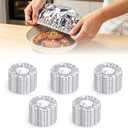 50pcs Reusable Aluminum Foil Food Cover,Food Fresh Keeping Bags,Elastic Aluminium foil Thickened Bowl Lids,Continuous Warmth,Heat-Insulating for Home Kitchen Meal Prep,Baking,and Food Storage
