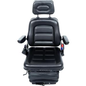 Suspension Seat Adjustable Backrest Headrest Armrest Replacement for Tractor Forklift Excavator Skid Loader